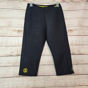 Hot Shapers Neotex Pants Size M Black Capri Sweat Slimming Workout Leggings